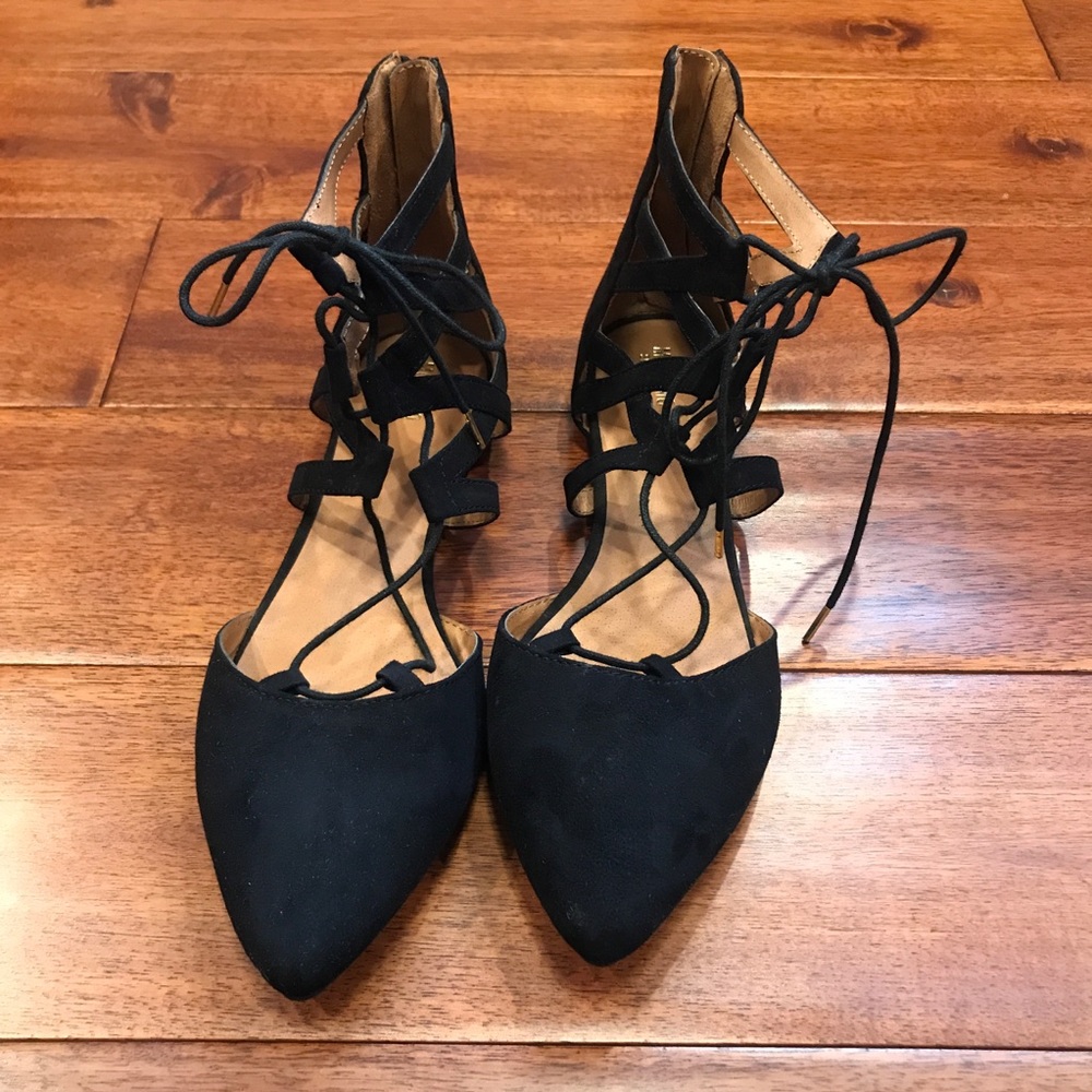 Mossimo Black Size 8.5 Gladiator Flats